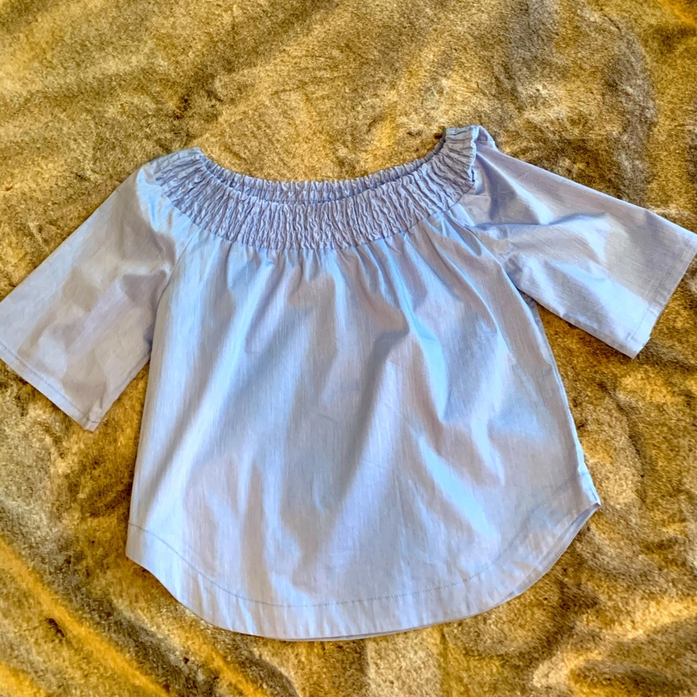 Blue cotton blouse